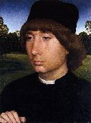 Hans Memling Portrait of a Young Man before a Landscape oil painting reproduction